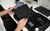 Faraday Bag in workspace