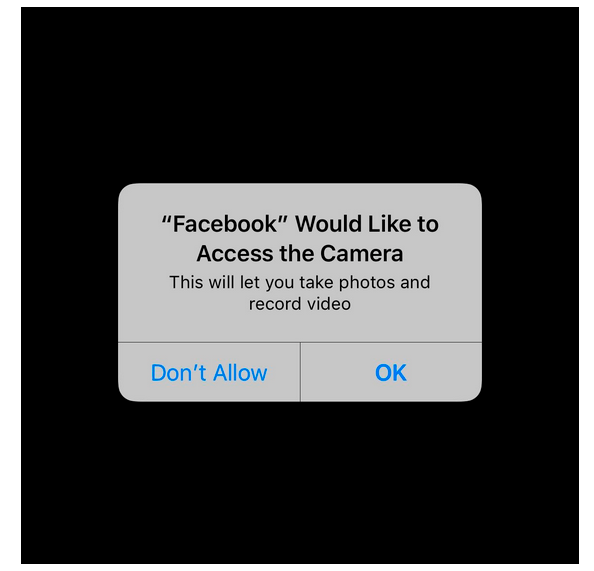 is facebook accessing my camera