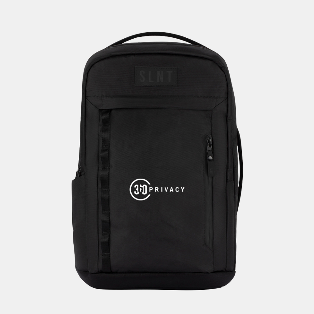SLNT E3 Faraday Backpack with custom print of companies logo