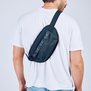 Man wearing sling bag