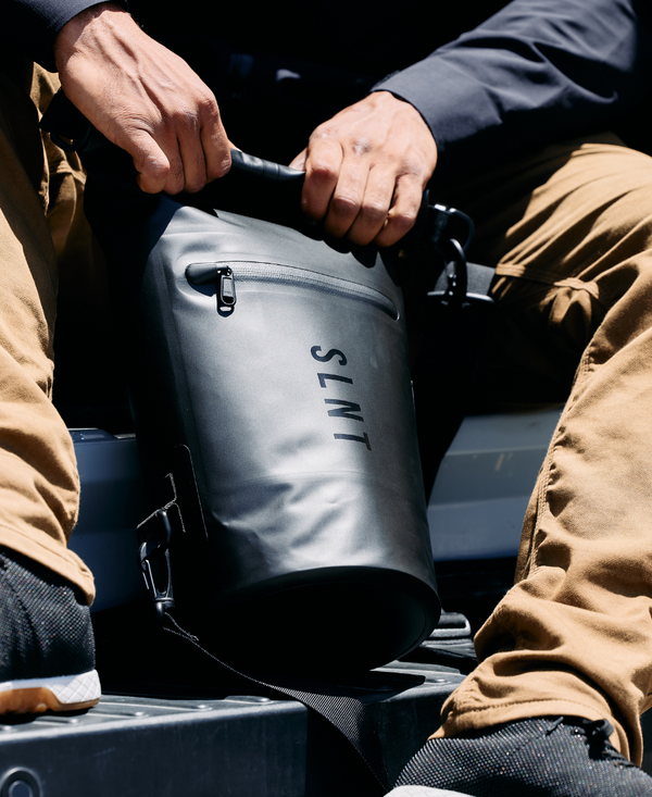 SLNT Faraday Dry Bag rolled down