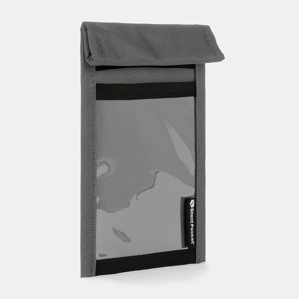 Silent Pocket SLNT Faraday Bag Smartphone Sleeve w Leather or Waterproof  Nylon, Signal Blocking Device Shielding for iPhone, Samsung Galaxy, Most  Phones, Privacy & Anti-Hacking (Grey Nylon, Medium)