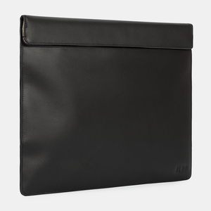 Black Leather Faraday Laptop Sleeve 