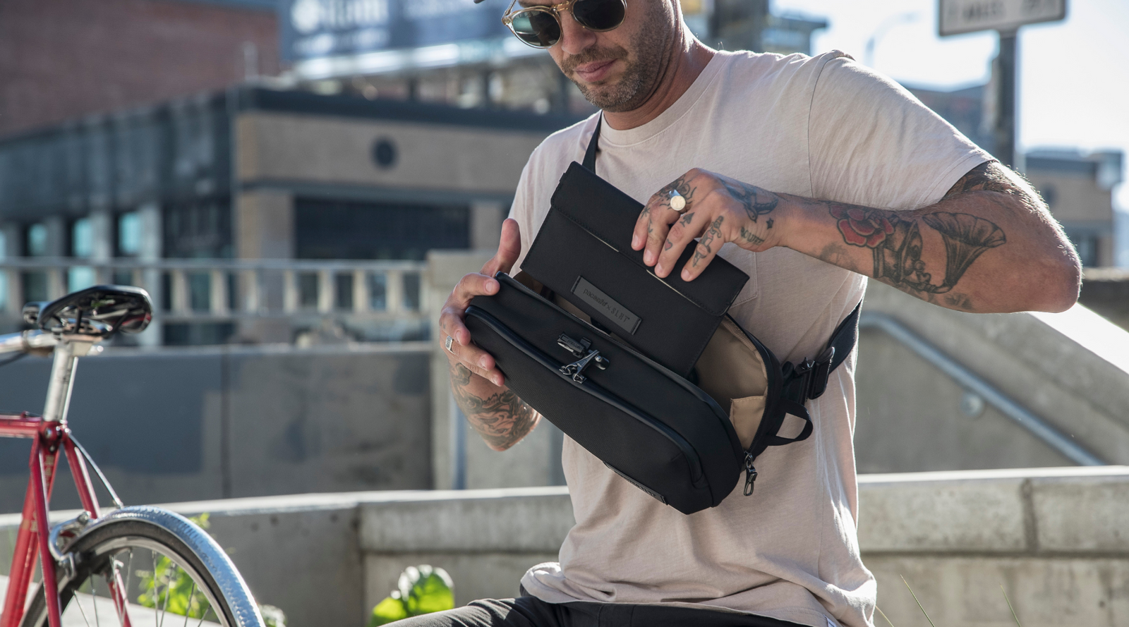 Man with Pacsafe X SLNT Crossbody