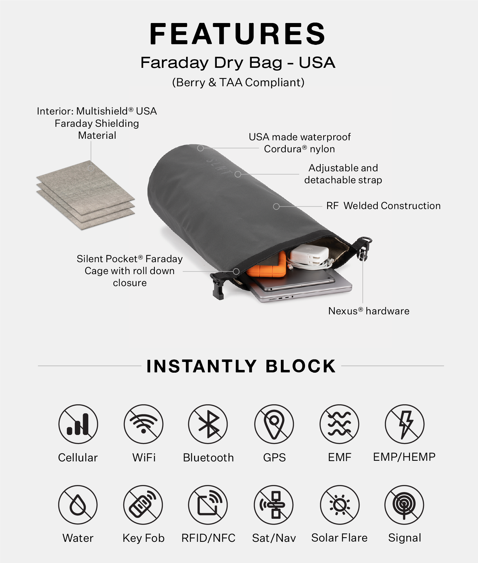 faraday bag made in usa
