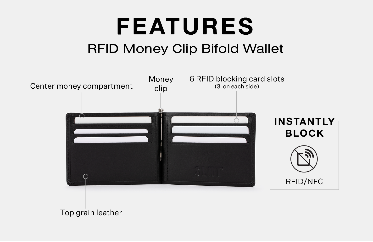 RFID Money Clip Wallet