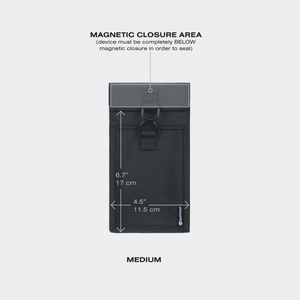 locking faraday bag sizes