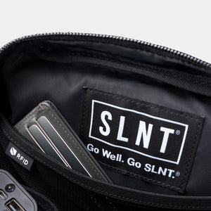 SLNT logo in a open Compact Faraday Sling