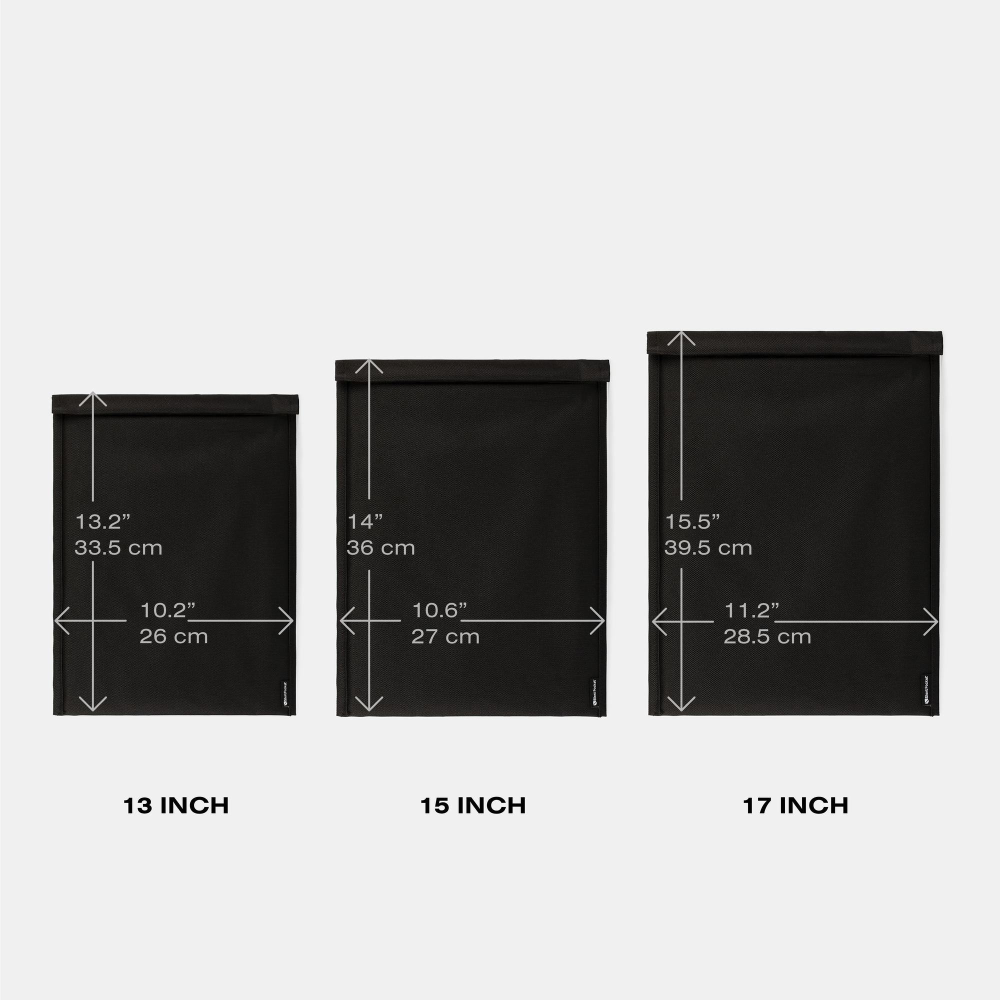 faraday bags for laptop sizes