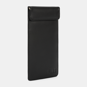 Faraday sleeve - black leather