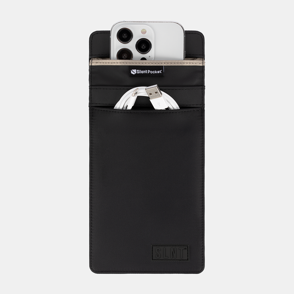 SLNT Faraday Phone Sleeve - Medium / Black / Weatherproof Nylon SLNT Faraday Phone Sleeve - Medium / Black / Weatherproof Nylon