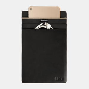 black leather Faraday tablet case